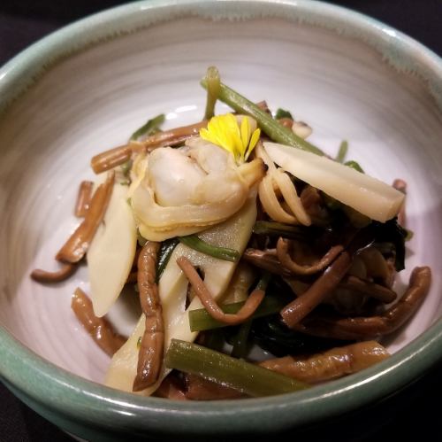 あさりと山菜の炒め煮