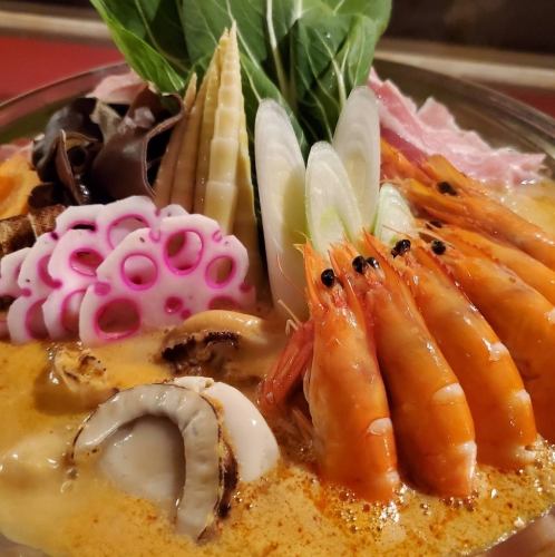 ☆ピリ辛&こくまろ【豆乳ま~ら~鍋コース】2.5h飲放題付(金土祝前日2h)7,000円⇒6,000円【税込】