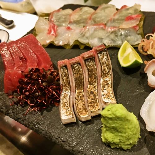 Sashimi with fresh fish