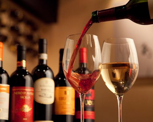 We have over 40 types of wine available.