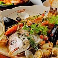 【含3小时无限畅饮】7,000→6,000(含税)Acqua Pazza“西西里套餐”10道菜 ※周五、节假日前一天为2.5小时