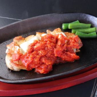 鶏の鉄板焼(塩・たれ・イタリアン)