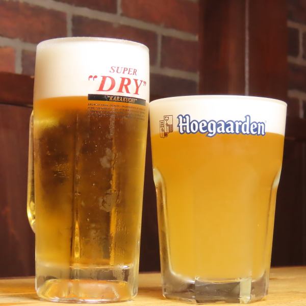 乾杯にピッタリなヒューガルデンホワイトも有り◎