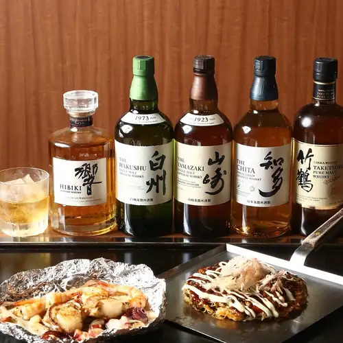 難波駅近くの大衆鉄板居酒屋◎種類豊富な和洋ドリンク＆名物お好み焼きから極上肉料理までメニュー充実！