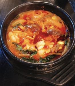 Korean-style miso hormone jjigae