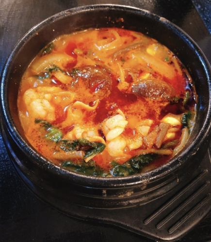 Korean-style miso hormone jjigae