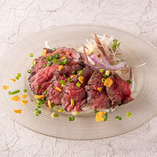 道産和牛タタキ にんにく香味だれ