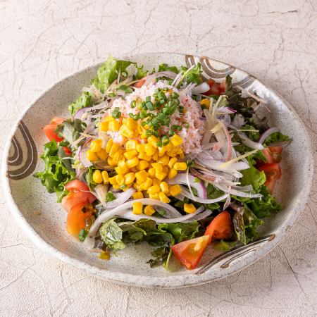 トリュフ薫る ~ 蟹とコーンの香味サラダ ~