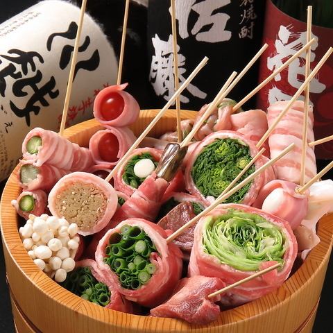 We prepare each one at the shop! Hakata's famous vegetable skewers!
