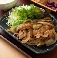 豚バラのしょうが焼