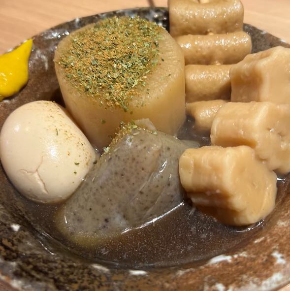 3種の出汁を選んでおでん