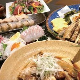鮮魚、壓壽司、和牛等≪細見套餐≫8道菜+2小時無限暢飲6,000日元（含稅）【需前一天預約】