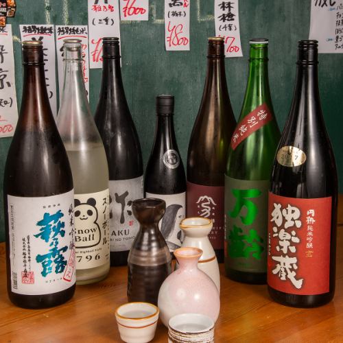 豊富な日本酒を飲み比べ♪
