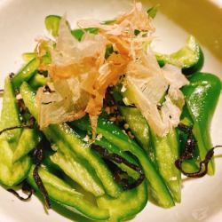 ピーマン塩昆布