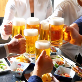 【超人气!!】接受当日预约♪ 1500日元(含税)即可享受90分钟畅饮生啤!