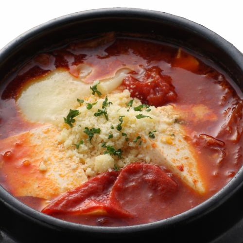 Tomato cheese kimchi jjigae (single item)