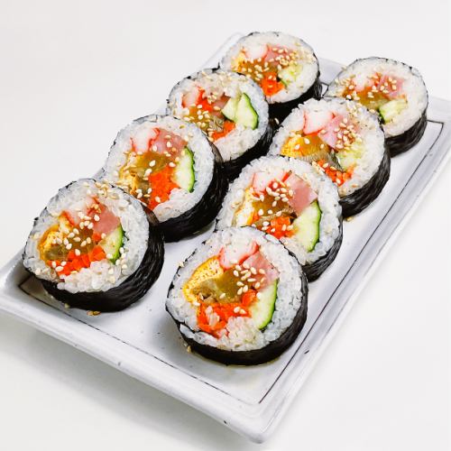 Vegetable kimbap set meal