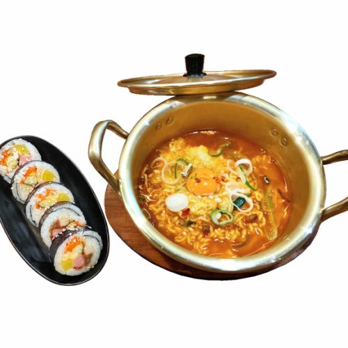 Korean Ramen & Half Vegetable Kimbap (single item)