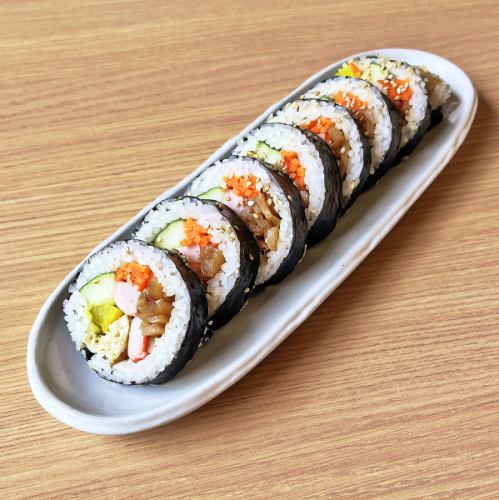 Vegetable kimbap set meal