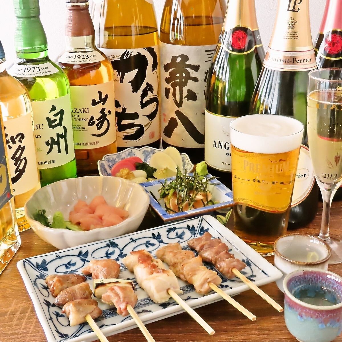 食材、火入れ、味付へのこだわりが詰まった焼き鳥・鹿児島メインの逸品や焼酎を堪能！