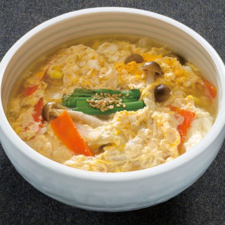 Egg soup with lots of vegetables/Soup