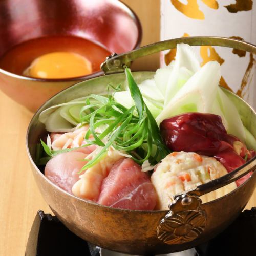 Small pot of local chicken sukiyaki