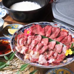 土鍋ごはん付き溶岩焼肉セット　二名様用　