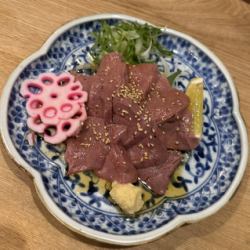 63度熟牛肝刺身