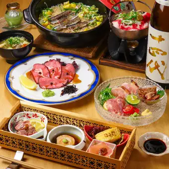 【에히메의 특산품을 맛보는 | 요리만】 신선한 마츠야마 닭의 회와 가을의 볶음밥을 즐길 수 있는 전 7품