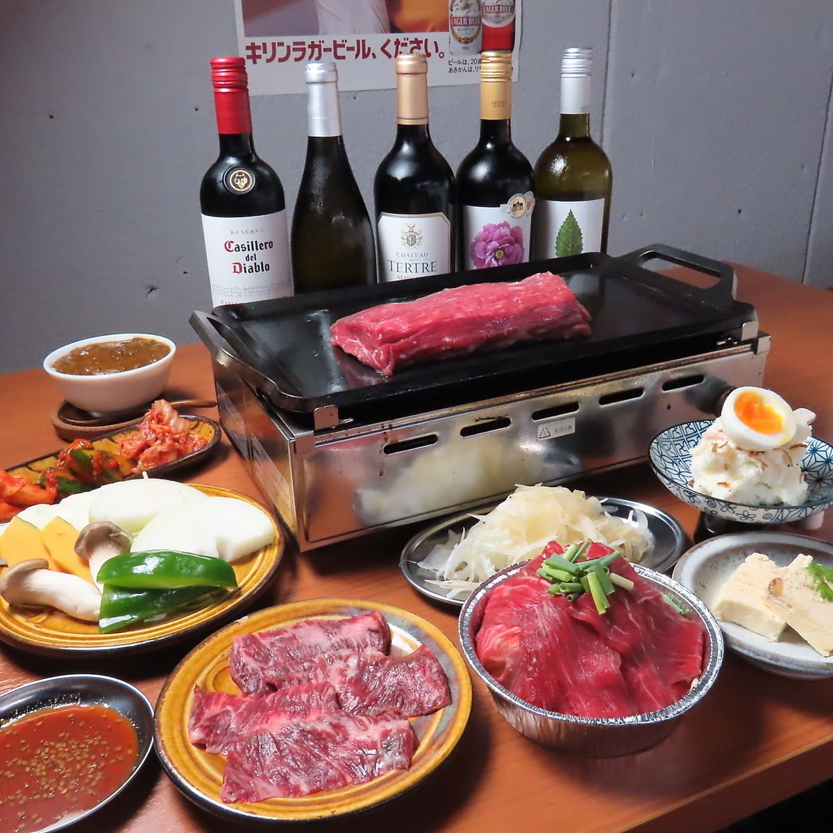 ヒレ肉を堪能できる飲み放題付きコース6000/7000/8000円でご用意