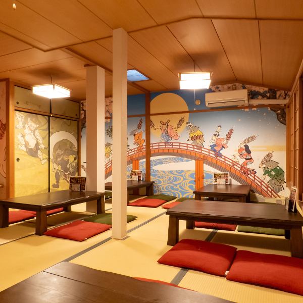 2Fには京を感じていただけるお座敷空間をご用意。各種宴会にもお使いいただけます。