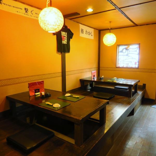 In the usual time digging tatami mats, six people will have two tables.Basic guidance is guided by more than 4 people, but guidance is also possible depending on the situation inside the shop ♪ I can relax and stretch my feet so I can relieve with children with confidence ♪
