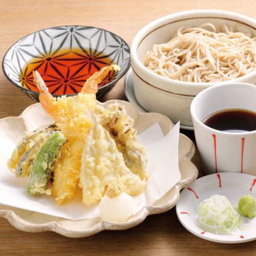 Tempura and soba noodles