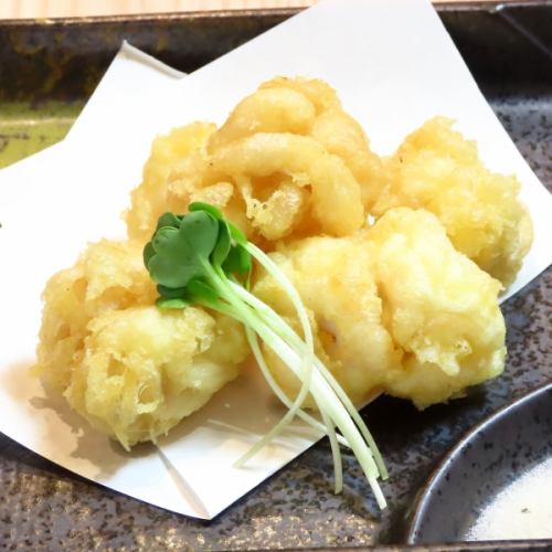 白子の天ぷら ~めかぶ塩~