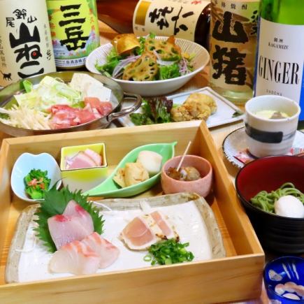 〈神楽コース〉●春キャベツの鶏塩鍋×みらい豚の唐揚げ●日~木限定/全8品+2.5時間飲放題付