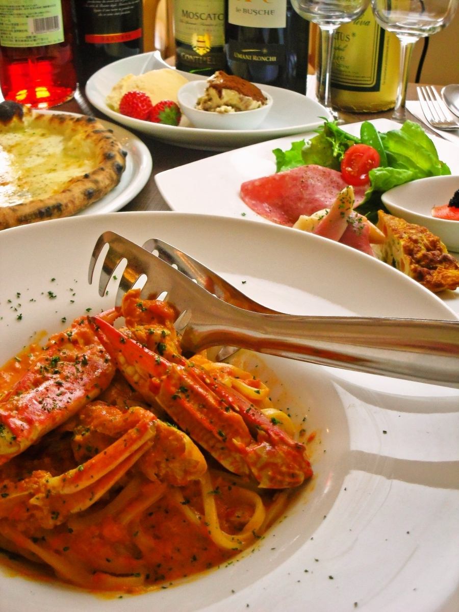 石窯ピッツァ＆パスタが楽しめる、オシャレなイタリアンレストラン。