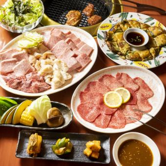 9-item 6,000 yen large plate set (meat and food only)