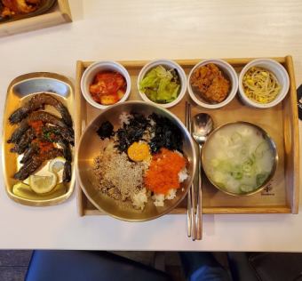 간장 새우 비빔밥 정식