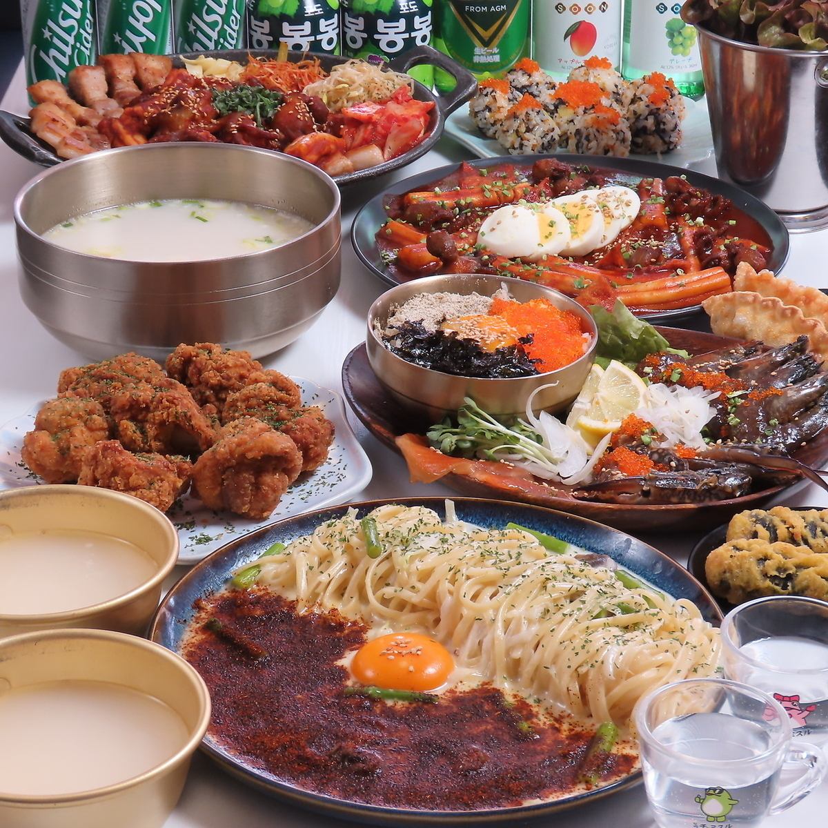 韓国料理　ブンモジャ　チュクミ　ミナリ　サムギョプサル　ソルロンタン　女子会