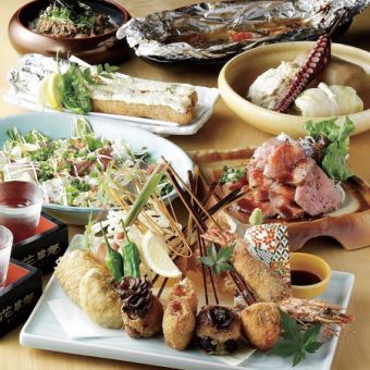 [Gokukiwami course with all-you-can-drink] Fried skewers, roast beef with oden, and Hida beef sukiyaki rice to finish