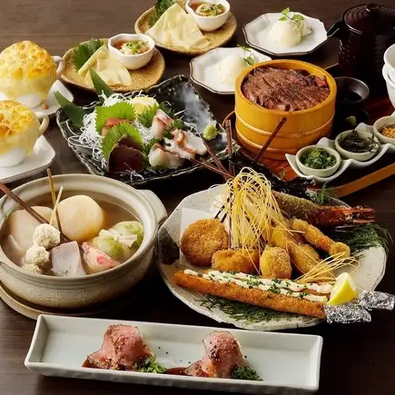 Perfect for year-end/New Year's parties! [Luxurious course featuring seasonal vegetables and fish] Hanakushian's signature dishes and Wagyu Hitsumabushi