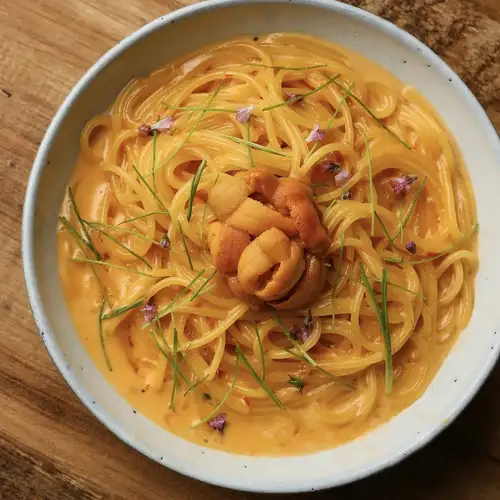 Sea urchin cream pasta