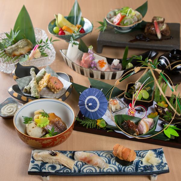『四季のたより』厳選された新鮮な鮮魚を使用したお造り・江戸前寿司・季節の懐石料理コース/14800円