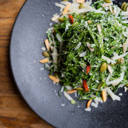 Nourishing! Kale Salad NY Caesar Dressing