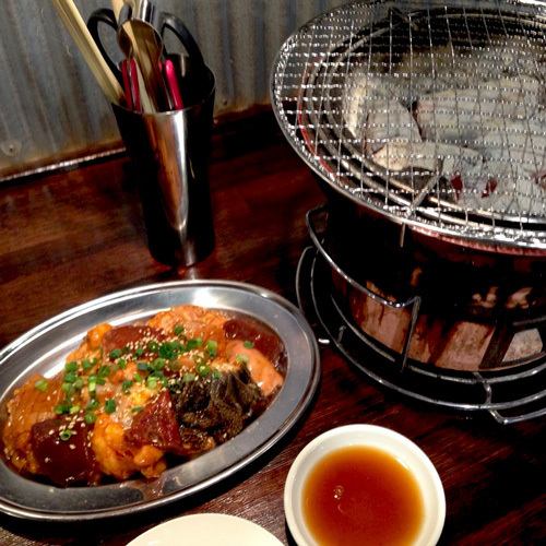 Machiya Beef gold specialt! Serve delicious Japanese beef hormone platter!