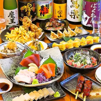 2.5H飲み放題付◎『鮪雅コース』本鮪馬三点盛りやつくね筍土鍋御飯含9品 7000円⇒6000円