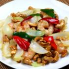 Stir-fried shrimp and cashew nuts