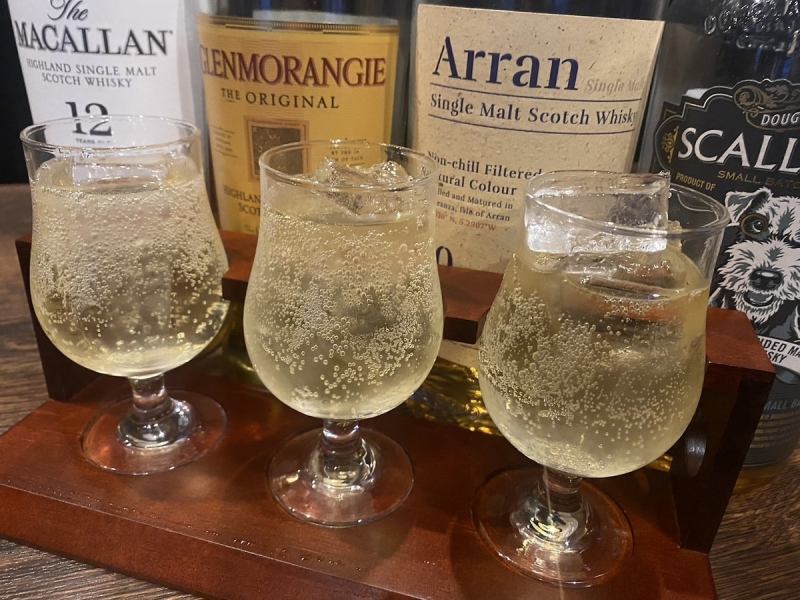 [Compare 3 kinds of highballs] It's fun to taste and compare about 25 different types of whisky, and find your favorite! We sometimes have whiskeys that aren't on the menu, so please feel free to ask our staff.