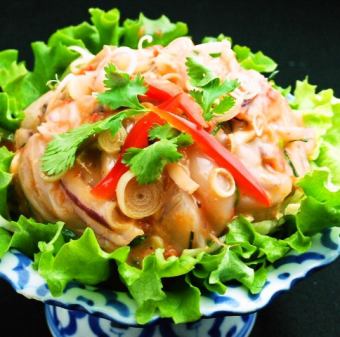 Thai style salted squid