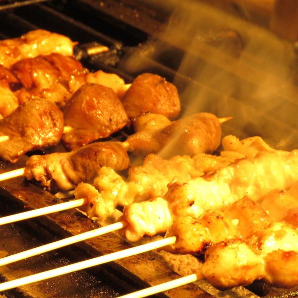 Various skewers are available from standard to rare parts ♪ Juicy & plump skewers baked over charcoal are 150 yen ~ [Kushiyaki]